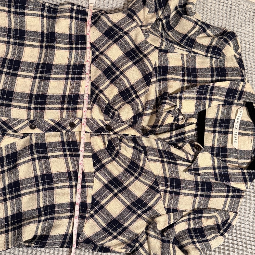 Veronica Beard Black and White Plaid Button Down Shirt - Picture 5 of 6